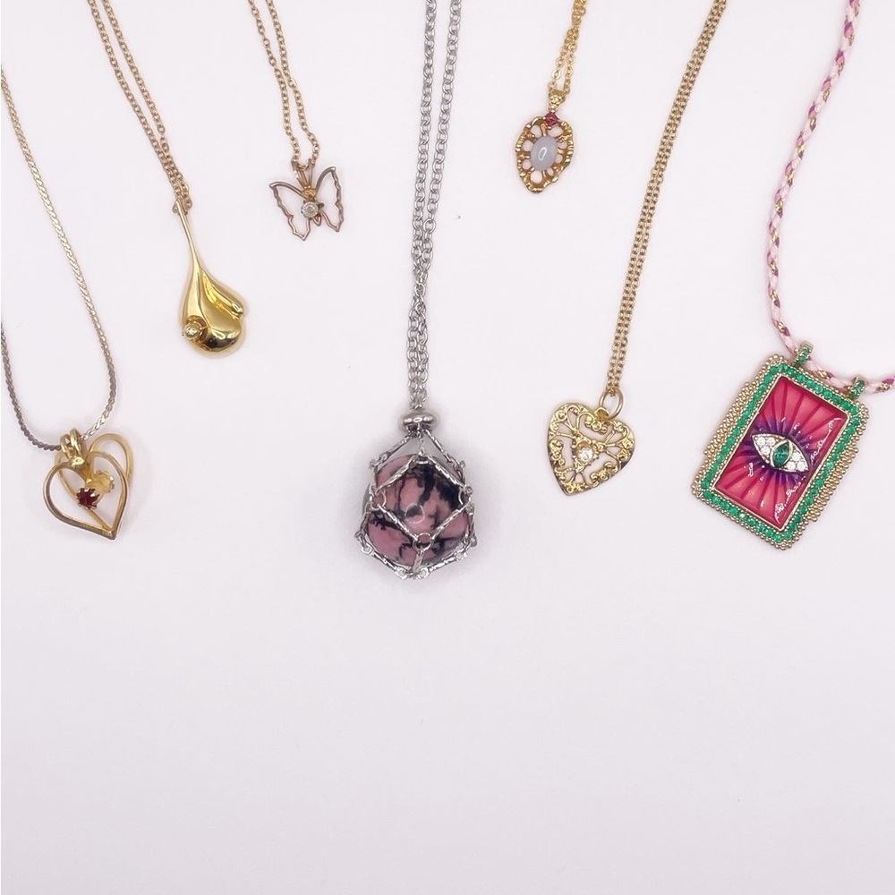 Vintage gold and silver contemporary necklaces